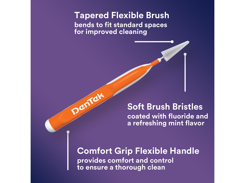 DenTek Easy Brush Advanced Clean Interdental Cleaners – Standard, Mint, 16 Count