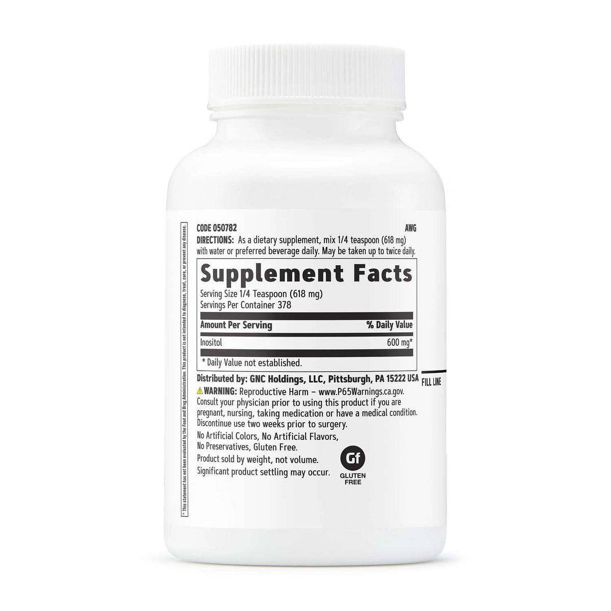 GNC Inositol Powder 600 mg – 8 oz (378 Servings)
