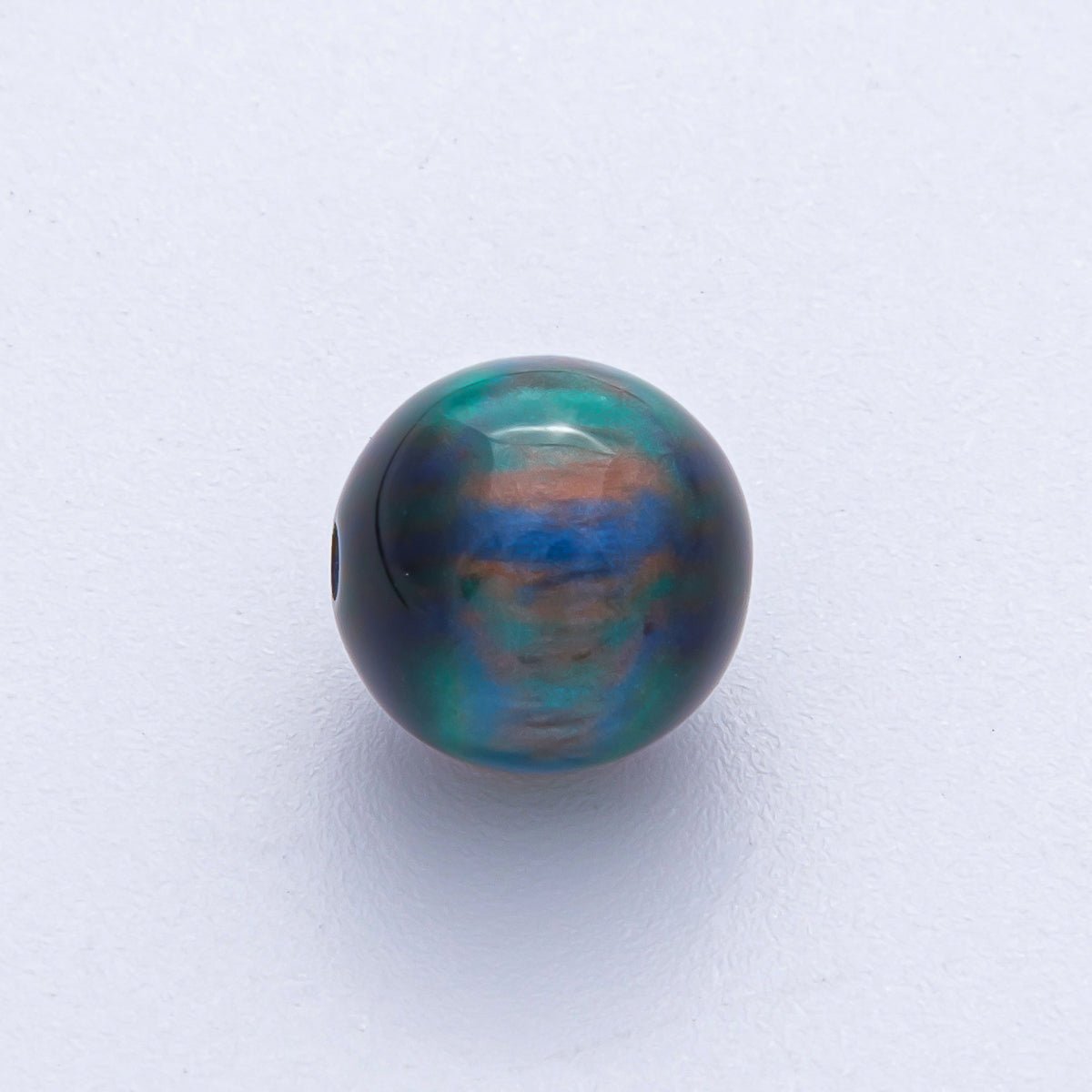 10 pcs 12mm Dark Teal, Yellow, Blue, Purple, Brown, Green Glitter Resin Round Bead | B569 - B583