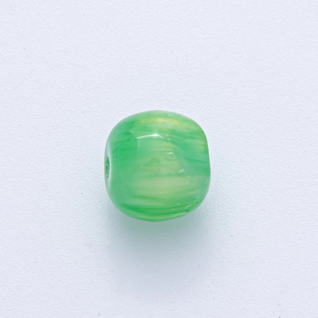 10 pcs 12mm Green, White, Black, Yellow, Purple, Blue, Red, Grey, Pink Glitter Round Resin Bead Set | B584 - B600