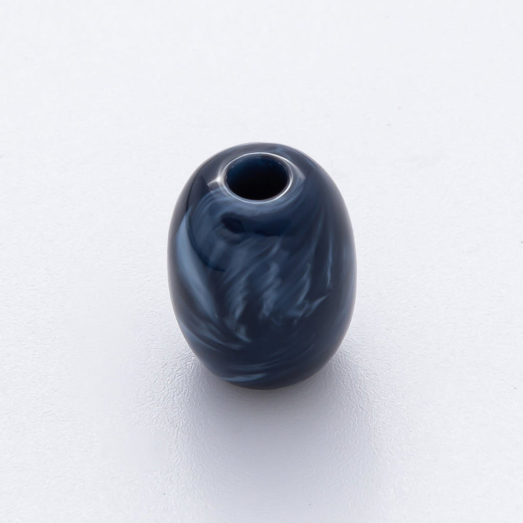 10pcs 18mm Dark Blue, Green, Brown, Light Blue, White Marble Resin Oval Bead Set | Beads-00029 - Beads-00033