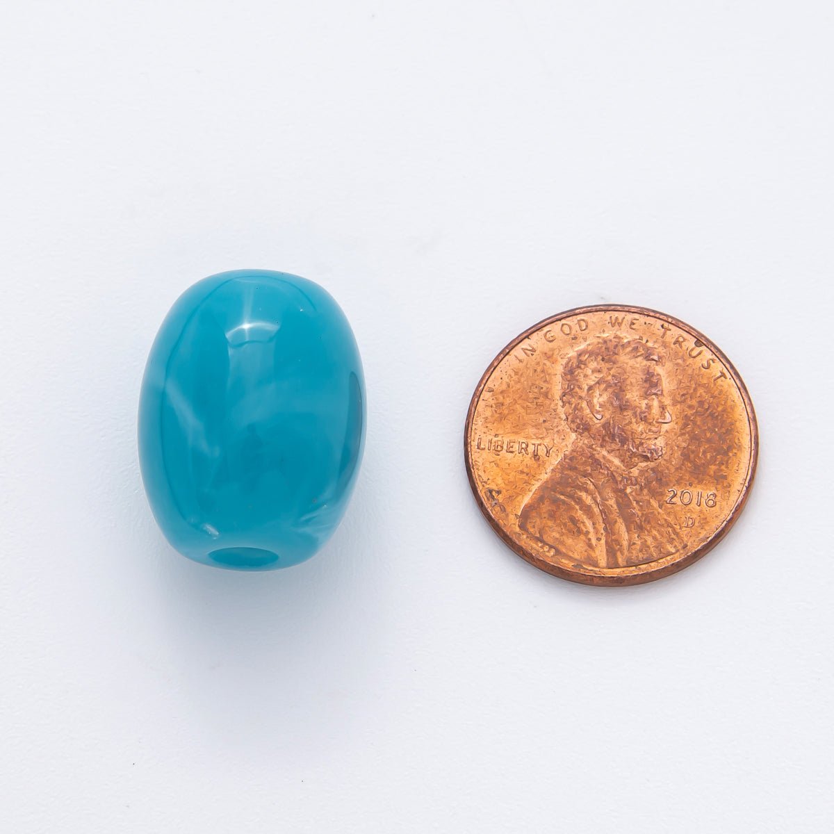 10pcs 18mm Dark Blue, Green, Brown, Light Blue, White Marble Resin Oval Bead Set | Beads-00029 - Beads-00033