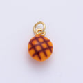 14K Gold Filled 13mm Plain Cupcake Pastry 3D Multidimensional Charm | Charms-00027