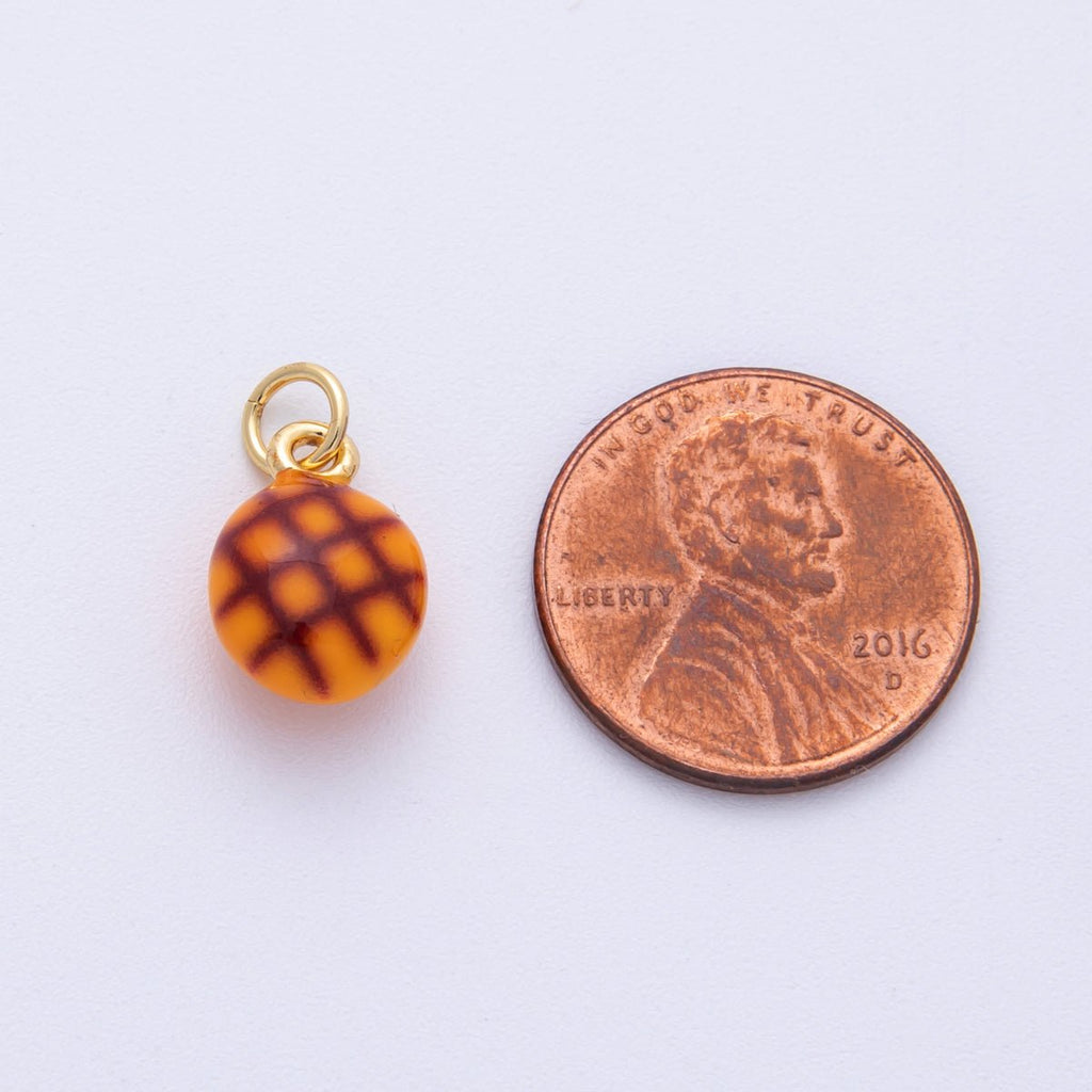 14K Gold Filled 13mm Plain Cupcake Pastry 3D Multidimensional Charm | Charms-00027