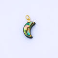 14K Gold Filled 15.5mm Abalone Crescent Moon Charm | AF585