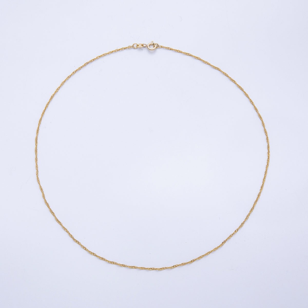 14K Gold Filled 1.5mm Classic Singapore Chain 18 Inch Necklace | WA-04281