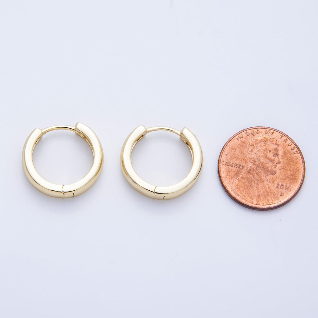 14K Gold Filled 16.6mm Minimalist Huggie | Earrings-00232