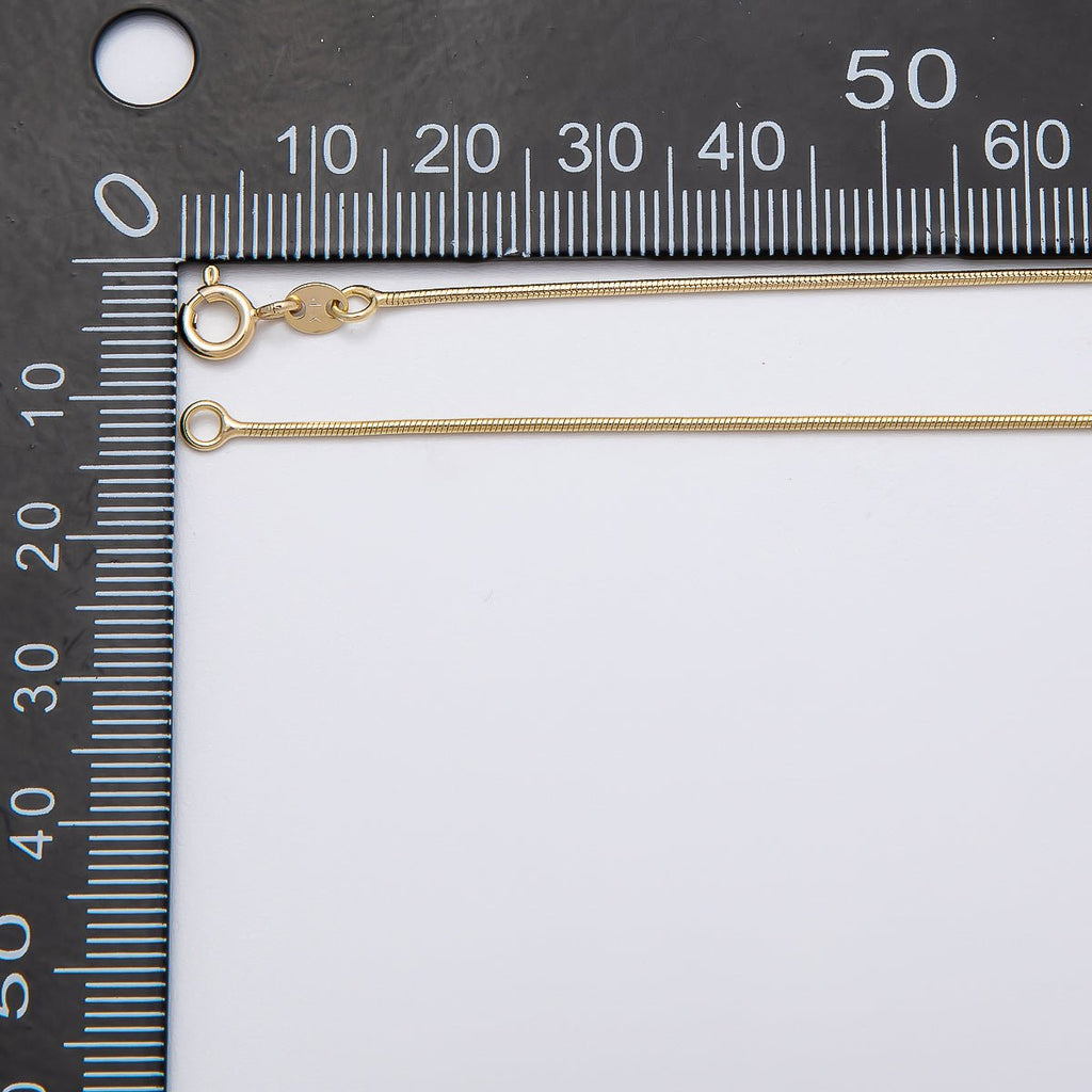 14K Gold Filled 1mm Minimalist Snake Chain 18 Inch, 20 Inch Necklace | WA-04282 WA-04283