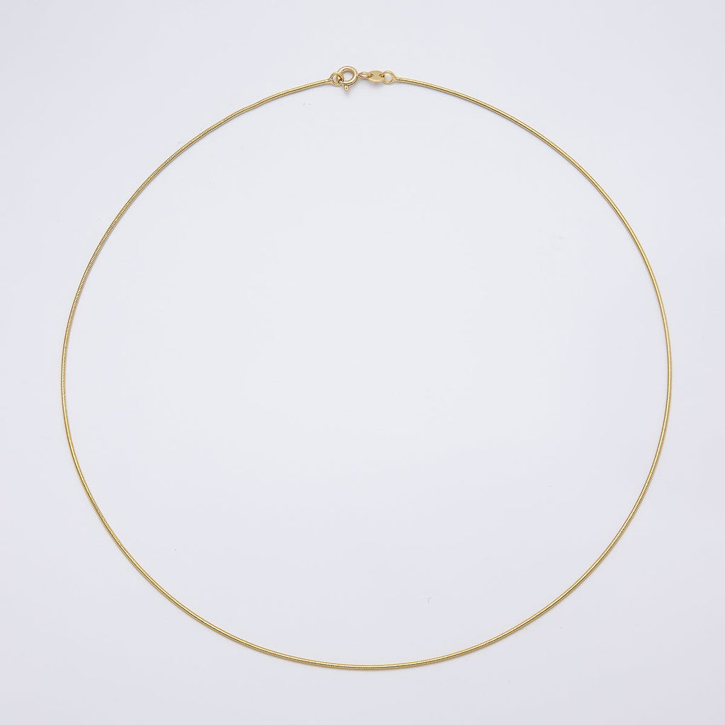 14K Gold Filled 1mm Minimalist Snake Chain 18 Inch, 20 Inch Necklace | WA-04282 WA-04283