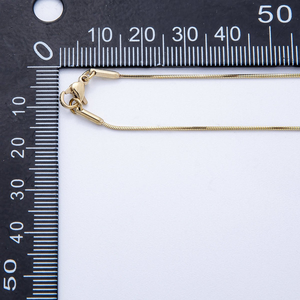 14K Gold Filled 1mm Minimalist Snake Chain 18 Inch Necklace | WA-04252
