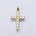 14K Gold Filled 24mm Micro Paved CZ Religious Cross Pendant in Gold, Silver, Rose Gold | H00230
