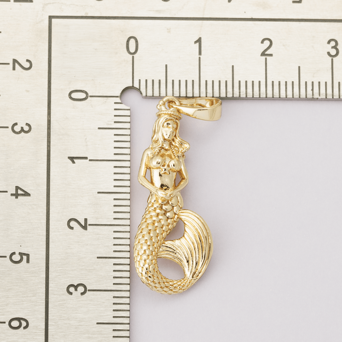 14K Gold Filled 30mm Mermaid Sea Multidimensional 3D Pendant | I00004