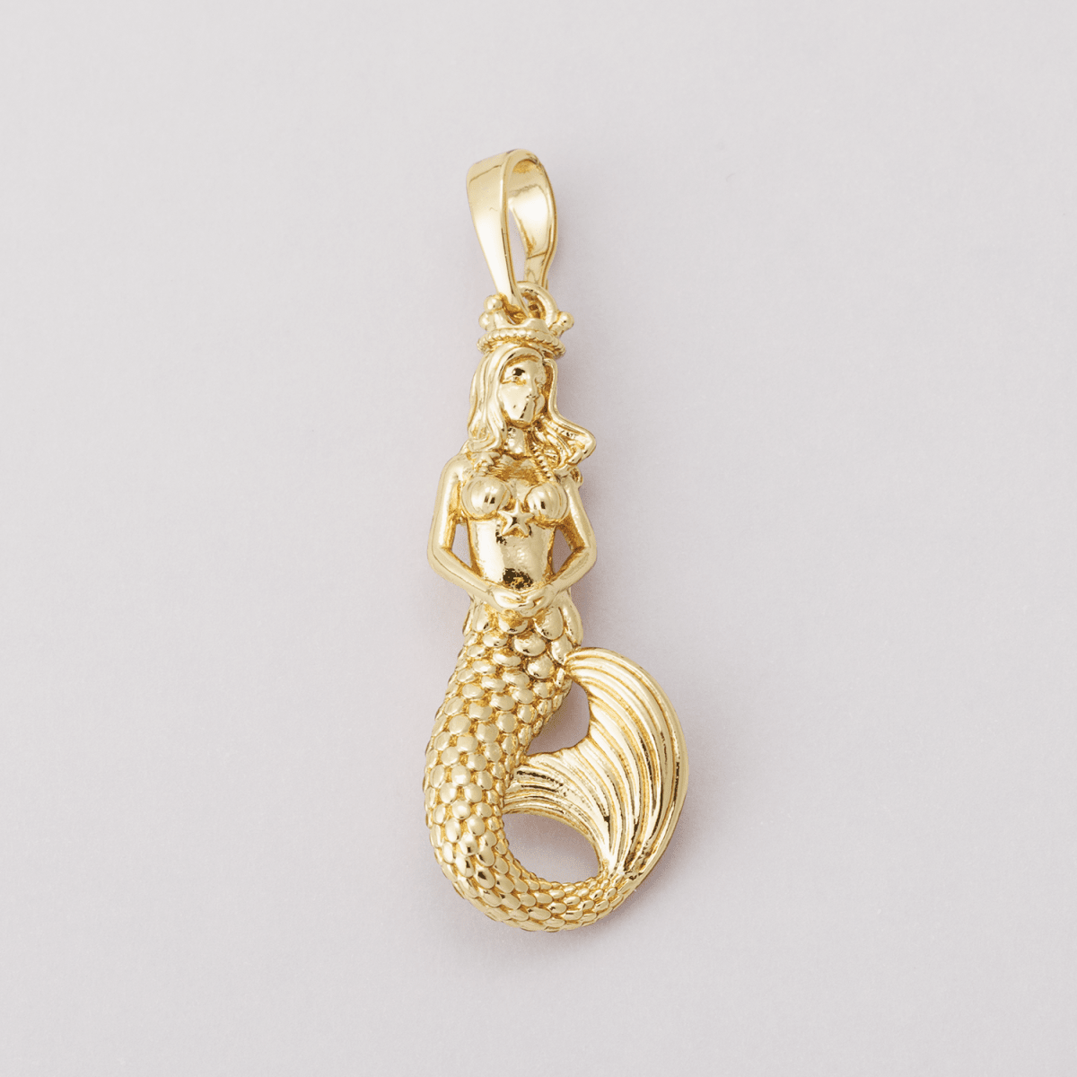 14K Gold Filled 30mm Mermaid Sea Multidimensional 3D Pendant | I00004