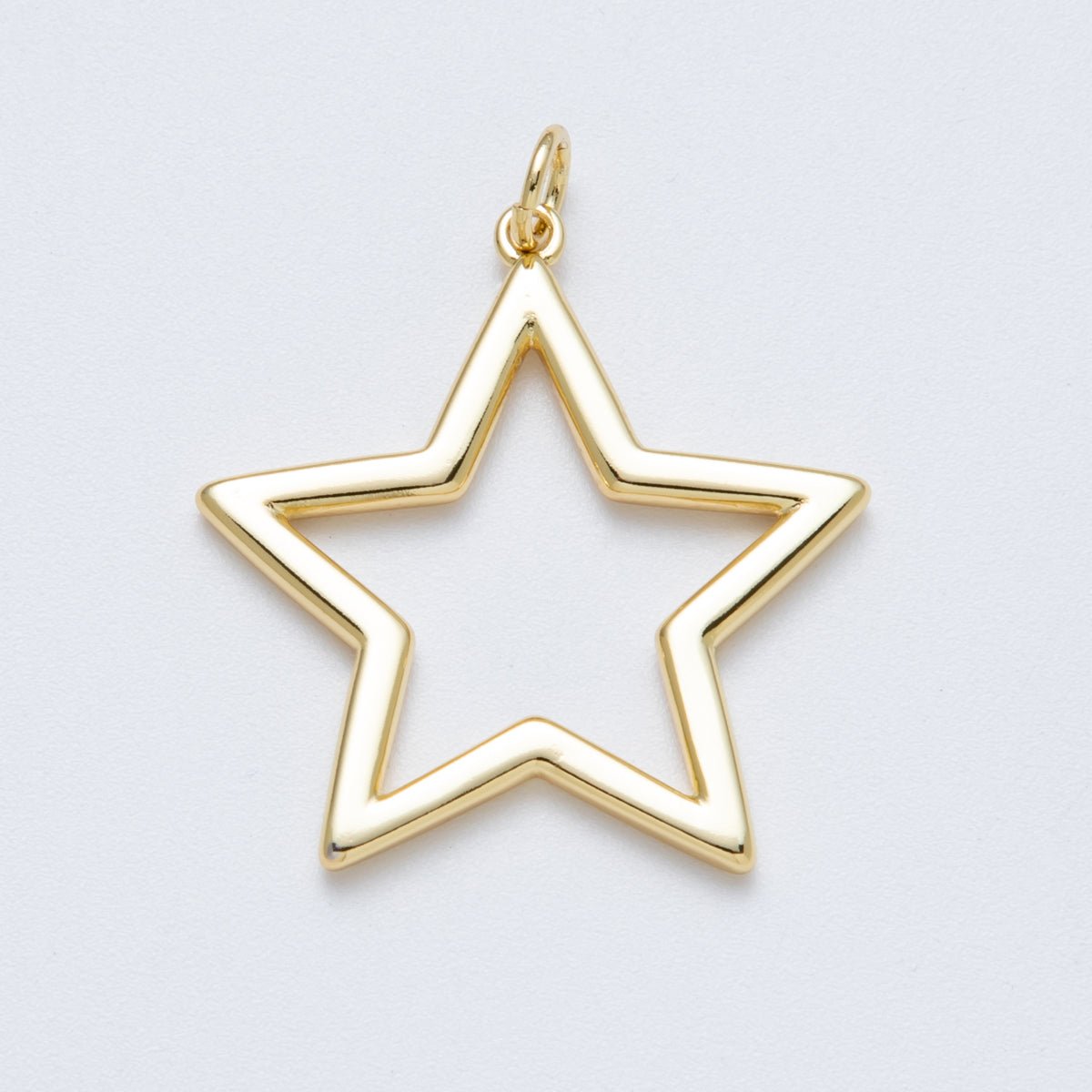 14K Gold Filled 32.5mm Minimalist Open Celestial Star Charm | Charms-00036