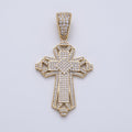 14K Gold Filled 44mm Religious Passion Cross Pendant | Charms-00136