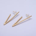 14K Gold Filled 50mm Minimalist Triangle Hoop Earrings Hoop Earrings in Gold & Silver