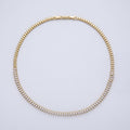 14K Gold Filled 5.5mm Clear Marquise CZ Navette Adjustable 17.5 Inch Necklace | WA-4093
