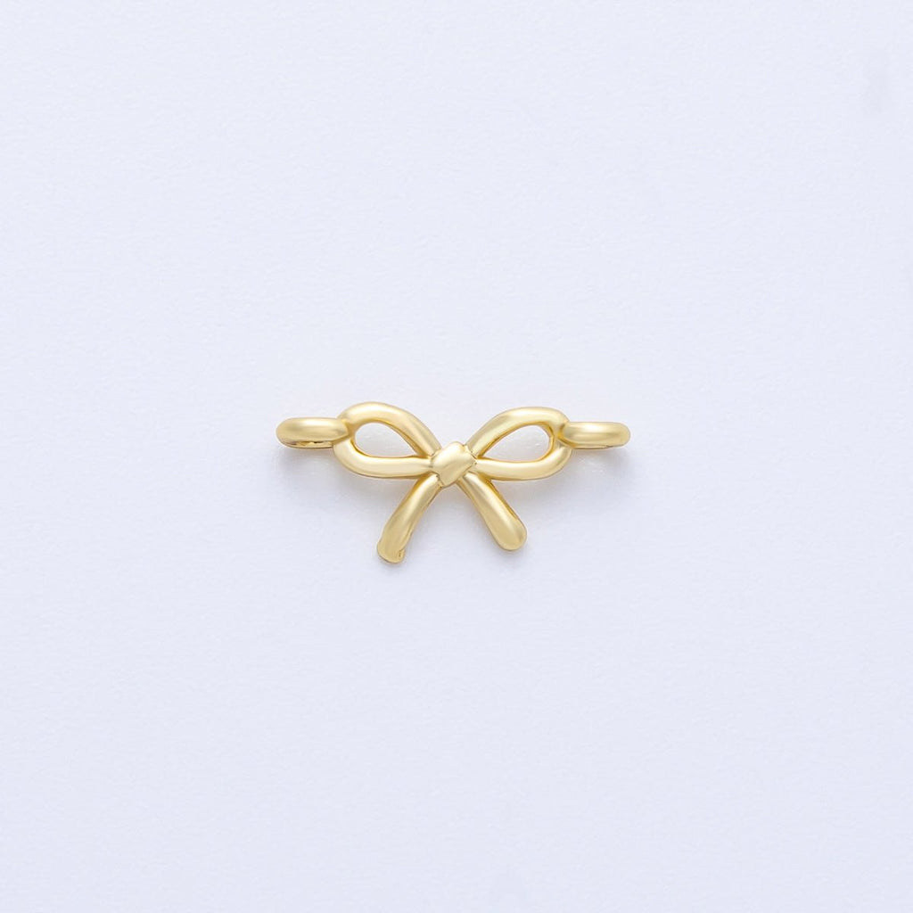 14K Gold Filled 5mm Mini Ribbon Bow Connector | Y173