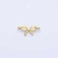 14K Gold Filled 5mm Mini Ribbon Bow Connector | Y173