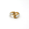 14K Gold Filled Micro Paved CZ Double Molten Wrap Ring | RINGS-00242