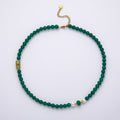 Stainless Steel 8mm Round Bead Gemstone 16 inch Necklace w 2 Inch Extender | WA-04460 ~ WA-04465