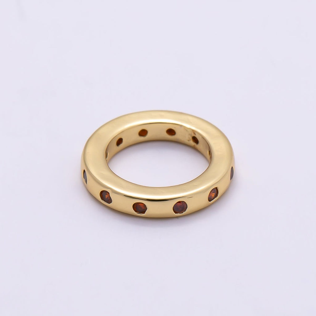 16K Gold Filled 10mm Birthstone CZ Dotted Spacer Beads | Beads-00339 ~ Beads-00348