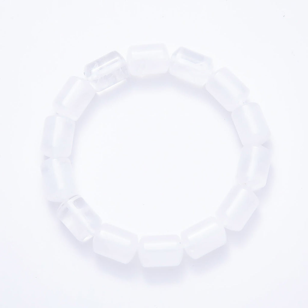 16K Gold Filled 10mm Clear Quartz, Amethyst, Aventurine, Rose Quartz, Tiger Eye Tube Gemstone Stretch Bracelet | WA-02243 ~ WA-02296