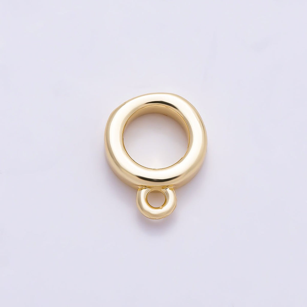 16K Gold Filled 10mm Minimalist Drop Rondelle Collar Chain Bail Findings in Gold & Silver | Findings-00410 Findings-00411