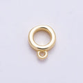 16K Gold Filled 10mm Minimalist Drop Rondelle Collar Chain Bail Findings in Gold & Silver | Findings-00410 Findings-00411