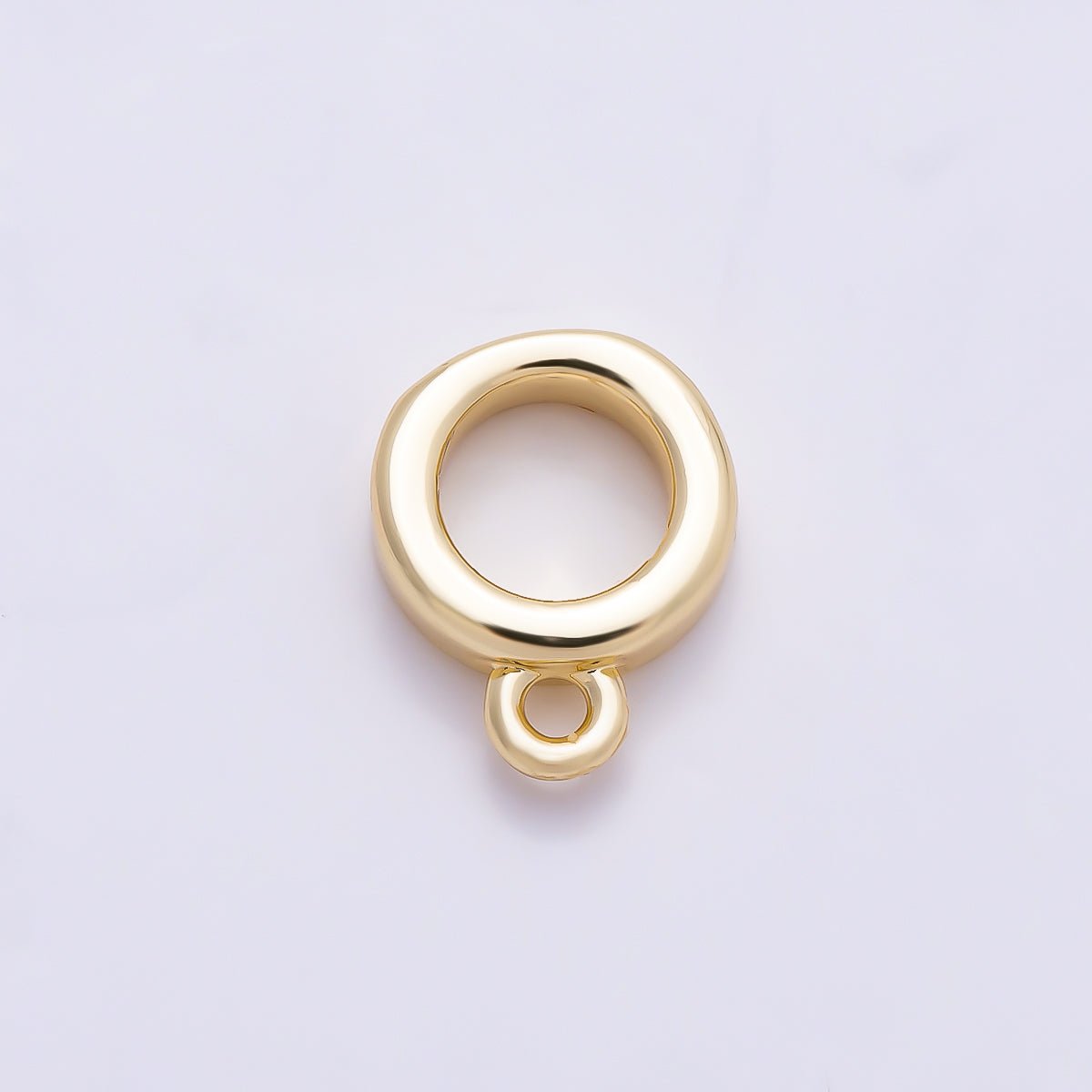 16K Gold Filled 10mm Minimalist Drop Rondelle Collar Chain Bail Findings in Gold & Silver | Findings-00410 Findings-00411