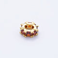 16K Gold Filled 10mm Personalized Baguette Birthstone CZ Rondelle Spacer Set | Beads-00089 - Beads-00100