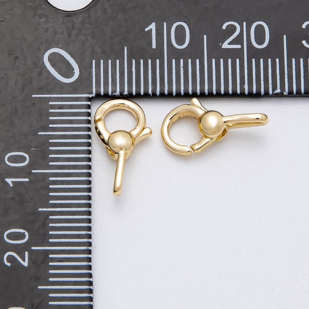 16K Gold Filled 13.5mm Round Lobster Claw Clasps Findings in Gold & Silver | Findings-00150 Findings-00151