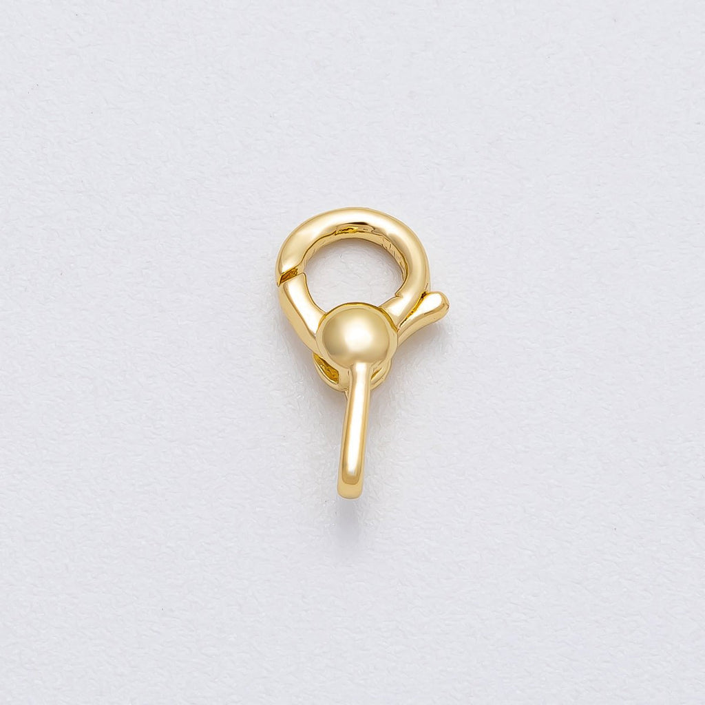 16K Gold Filled 13.5mm Round Lobster Claw Clasps Findings in Gold & Silver | Findings-00150 Findings-00151
