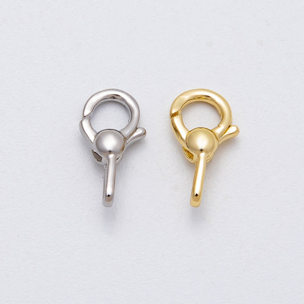 16K Gold Filled 13.5mm Round Lobster Claw Clasps Findings in Gold & Silver | Findings-00150 Findings-00151