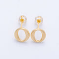 16K Gold Filled 13mm Minimalist Open Oval Drop Stud | Earrings-00228
