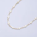 16K Gold Filled 13mm x 5mm Minimalist Religious Cross Unfinished Chain by Yard | Roll-01849