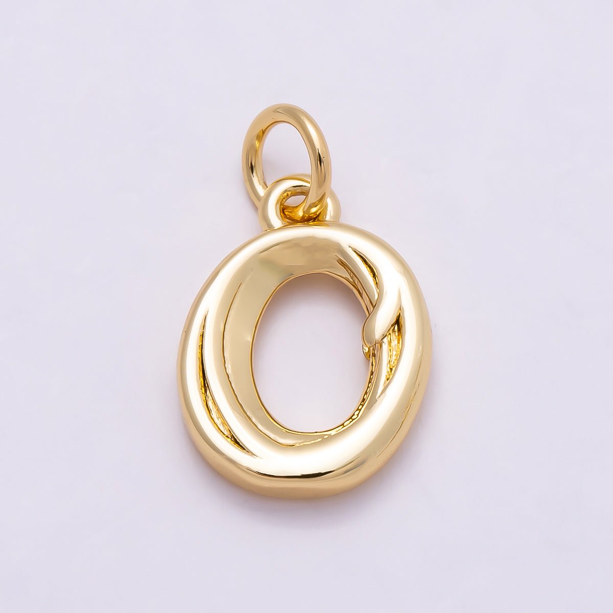 16K Gold Filled 14mm Minimalist Molten Number Numerology Charm | Charms-00878 ~ Charms-00887