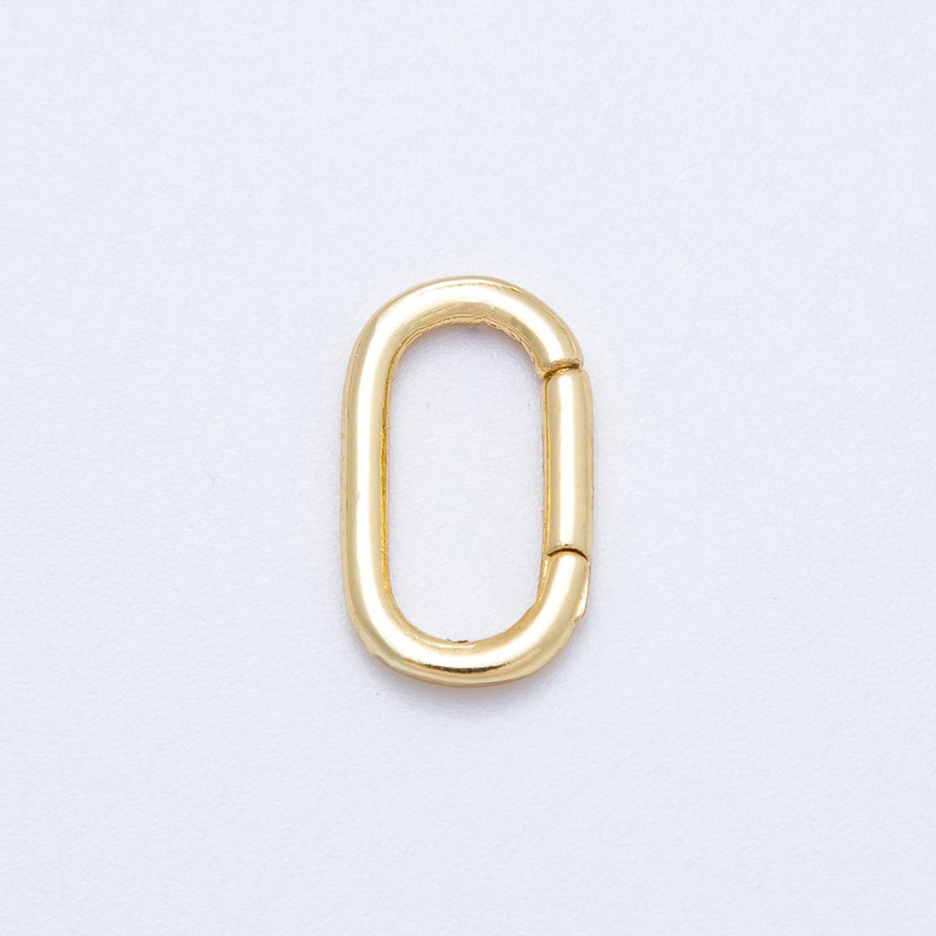 16K Gold Filled 14mm x 8mm Pull Oblong Gate Closure Finding | Findings-00044