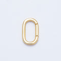 16K Gold Filled 14mm x 8mm Pull Oblong Gate Closure Finding | Findings-00044