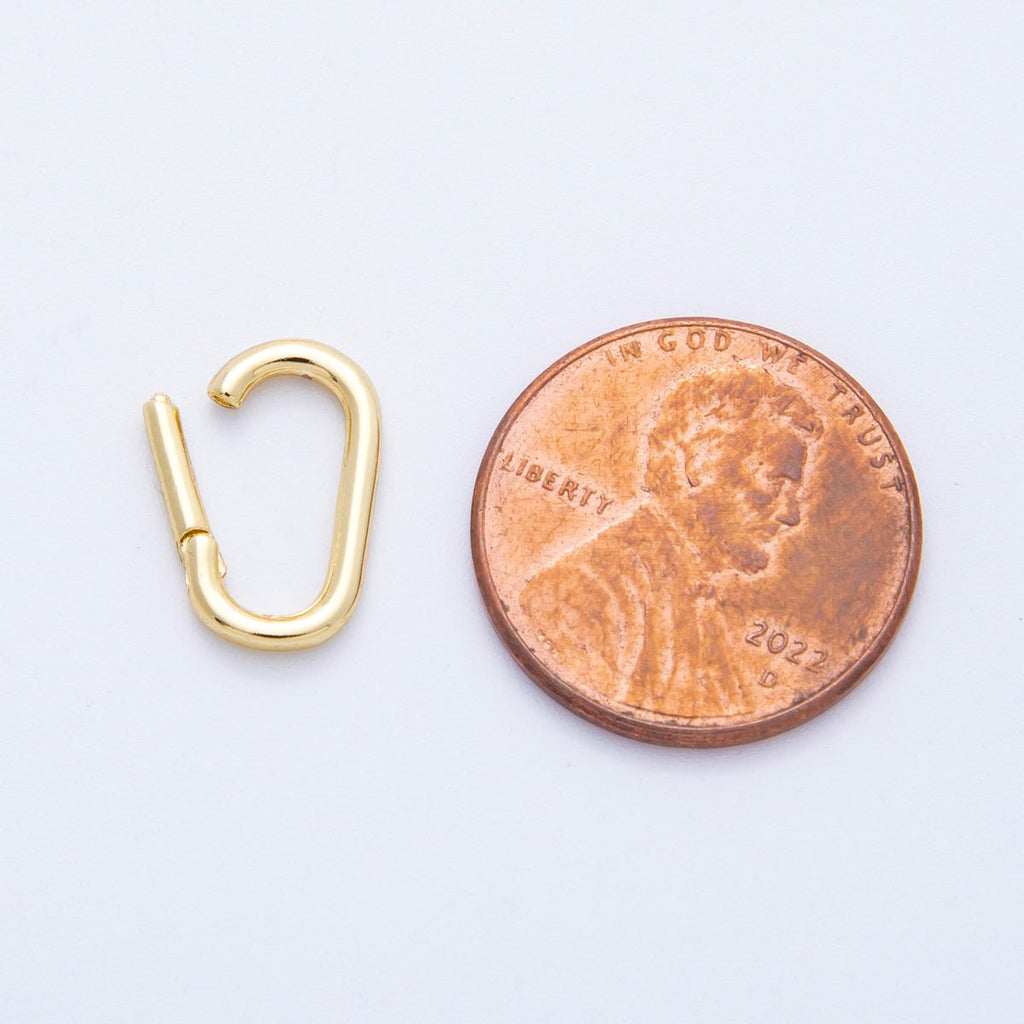 16K Gold Filled 14mm x 8mm Pull Oblong Gate Closure Finding | Findings-00044