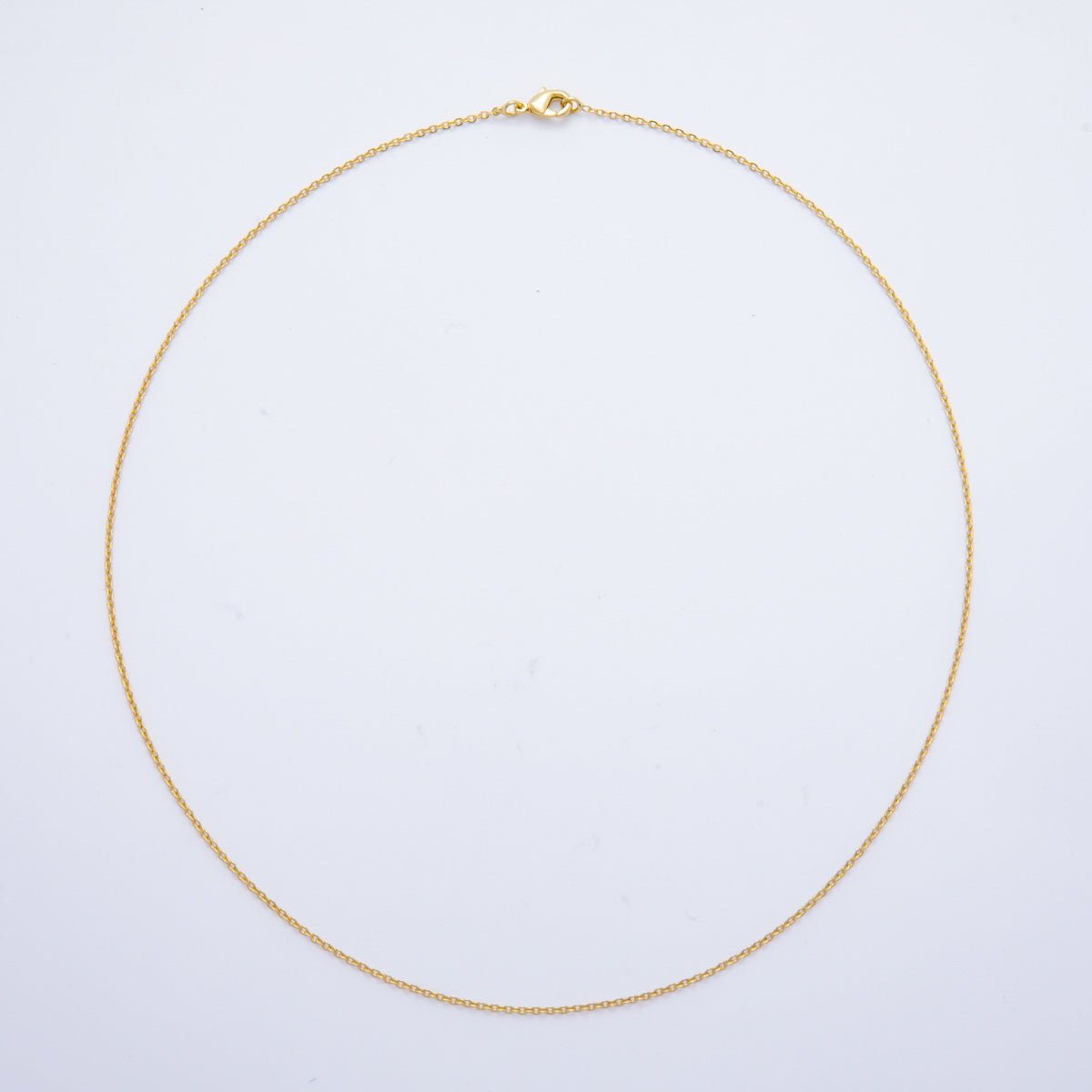16K Gold Filled 1.5mm Minimalist Cable Chain 15.5 Inch, 18 Inch Necklace | WA-04027 WA-04028