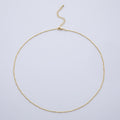 16K Gold Filled 1.5mm Minimalist Tube Ball Chain 18 Inch Necklace w. Extender | WA-04213