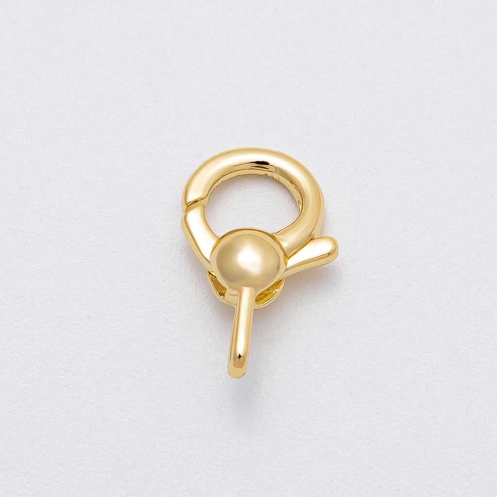 16K Gold Filled 16.5mm Round Lobster Claw Clasps Findings in Gold & Silver | Findings-00148 Findings-00149