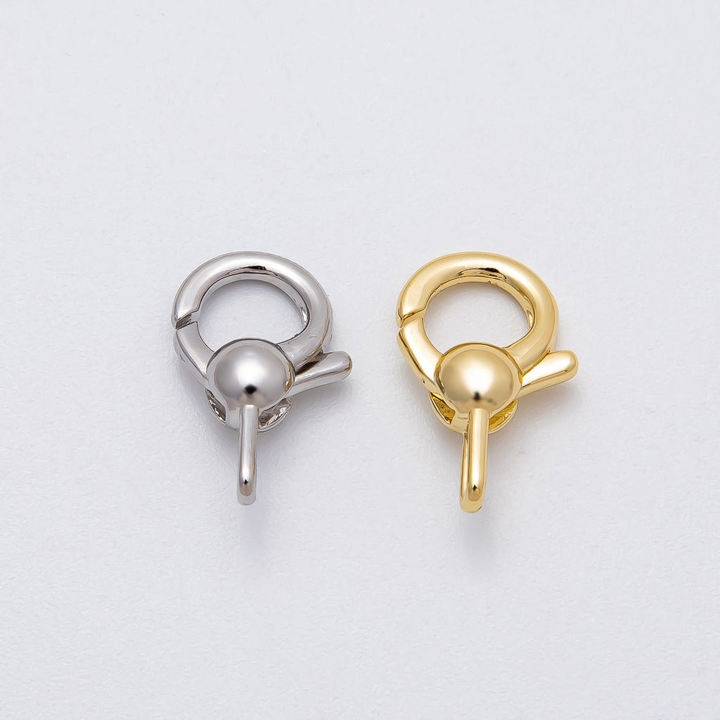 16K Gold Filled 16.5mm Round Lobster Claw Clasps Findings in Gold & Silver | Findings-00148 Findings-00149