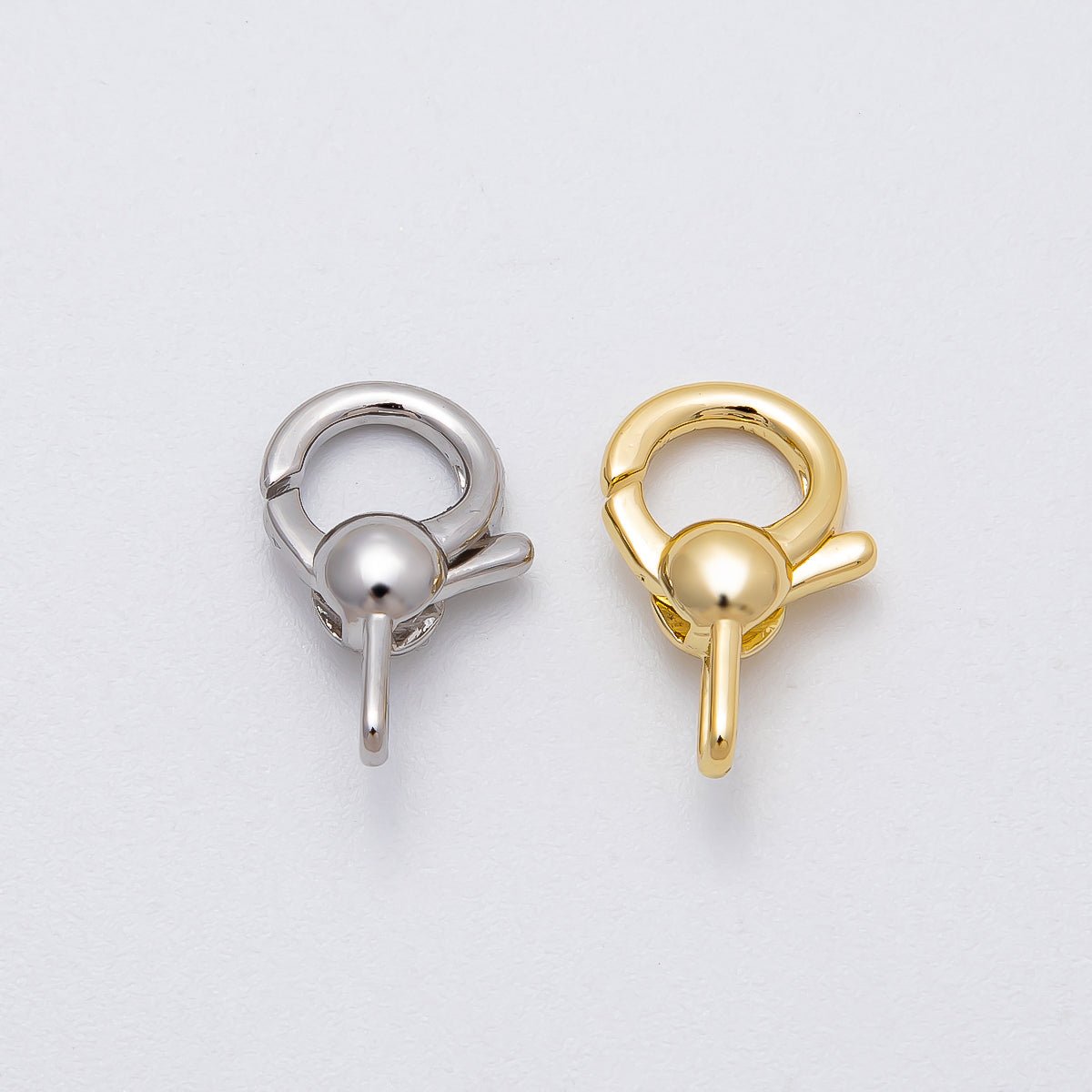16K Gold Filled 16.5mm Round Lobster Claw Clasps Findings in Gold & Silver | Findings-00148 Findings-00149