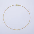 16K Gold Filled 1mm Minimalist Box Chain 16 Inch Choker Necklace | WA-04188
