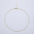 16K Gold Filled 1mm Minimalist Box Chain 19 Inch Slider Needle Adjustable Necklace | WA-04212