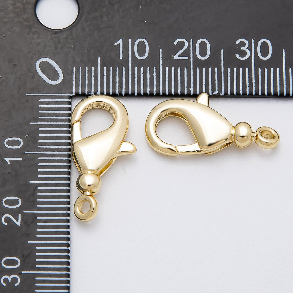 16K Gold Filled 21mm Minimalist Lobster Claw Clasps Findings in Gold & Silver | Findings-00142 ~ Findings-00143
