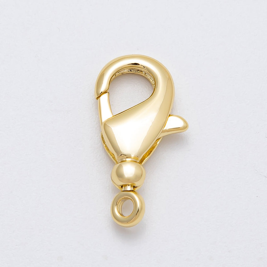 16K Gold Filled 21mm Minimalist Lobster Claw Clasps Findings in Gold & Silver | Findings-00142 ~ Findings-00143