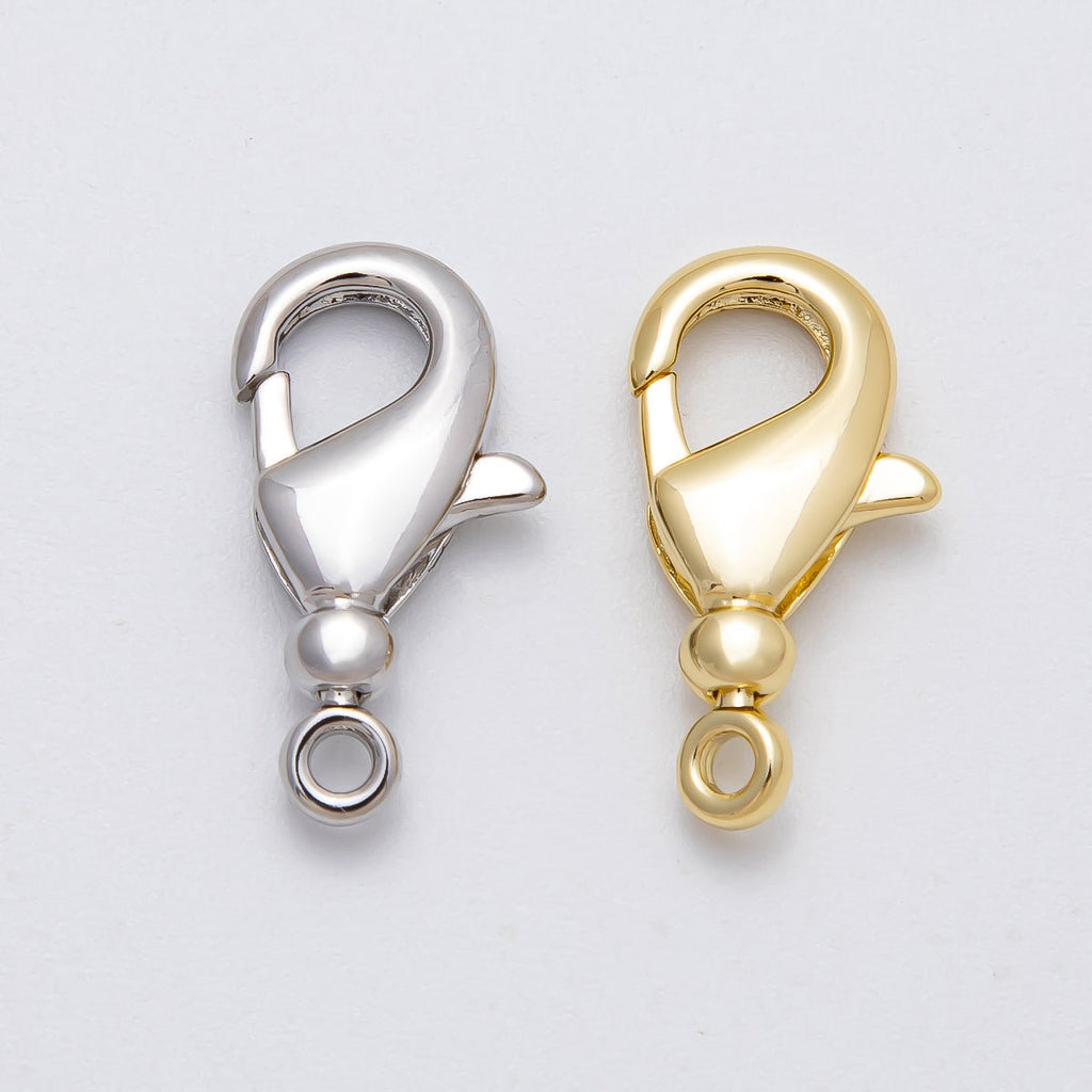 16K Gold Filled 21mm Minimalist Lobster Claw Clasps Findings in Gold & Silver | Findings-00142 ~ Findings-00143